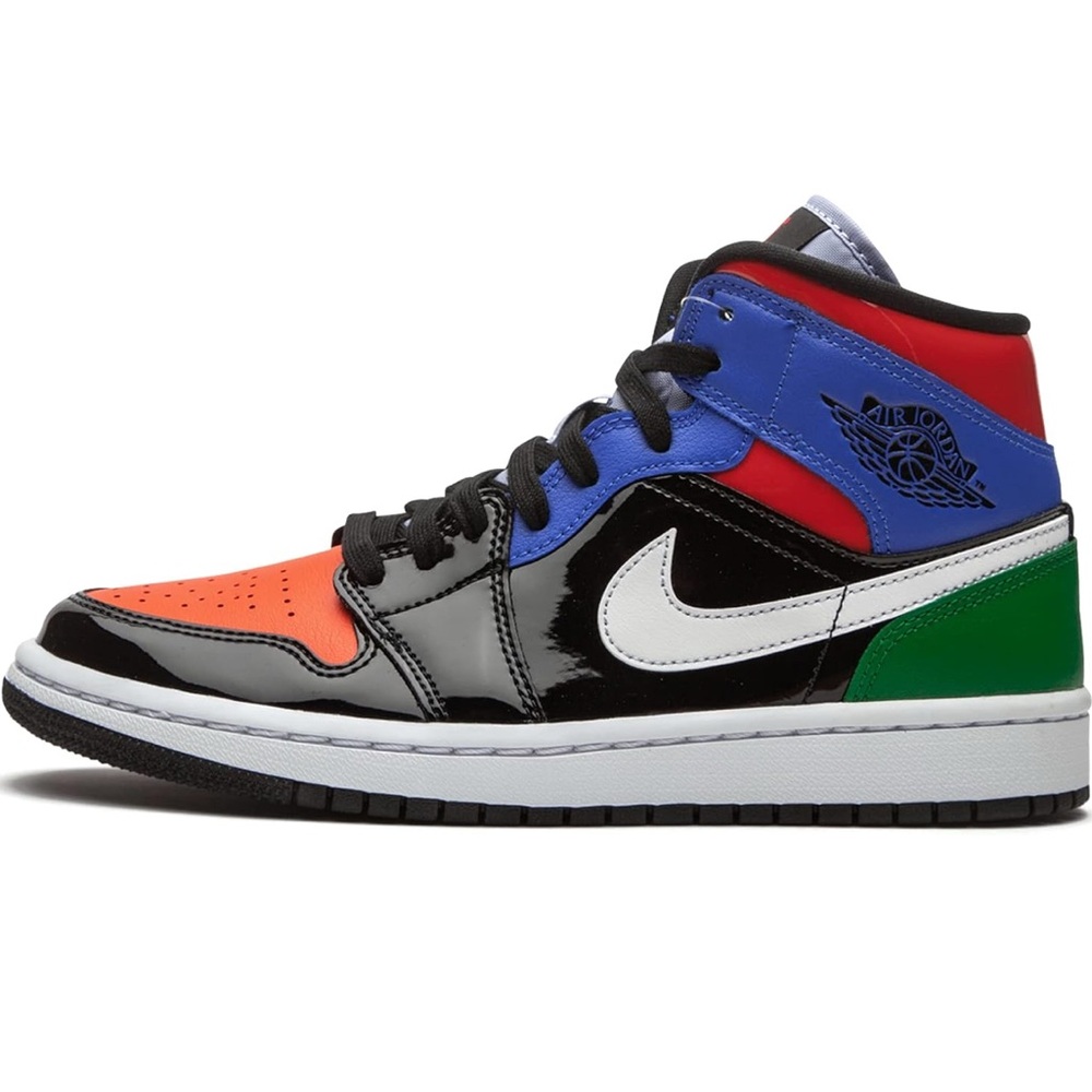 Air Jordan Multicolor Sneakers - Red, Blue, Green, Black